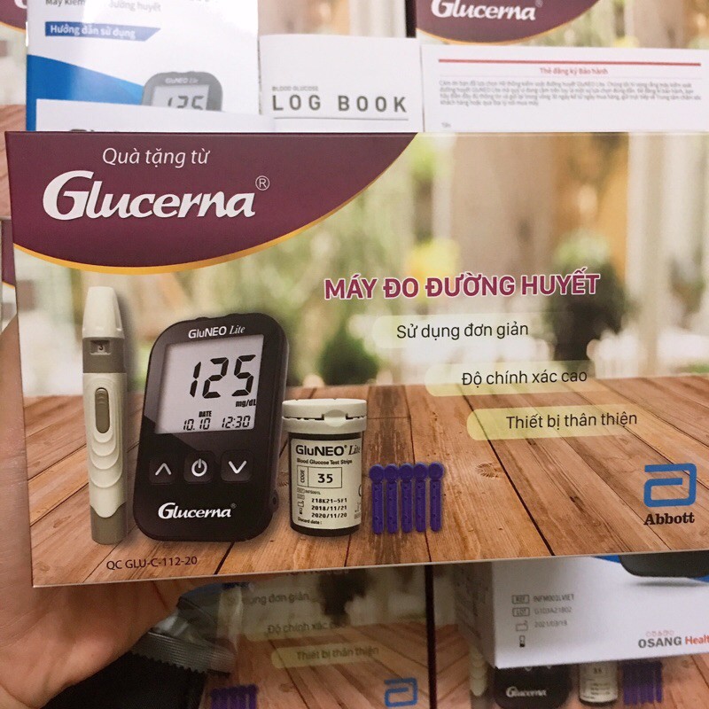 Máy đo đường huyết Gluneo Lite (quà tặng sữa Glucerna)