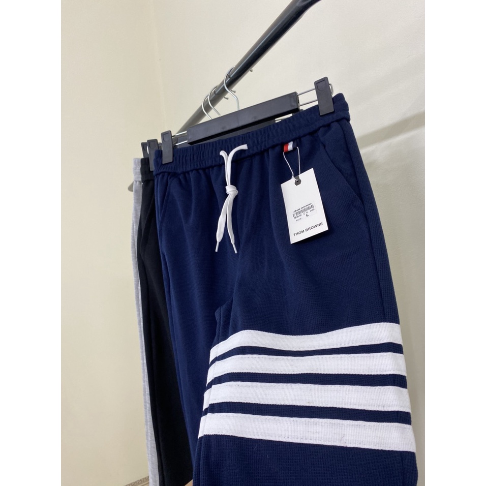 Quần jogger thể thao unisex , quần thom kẻ viên ngang nam bo gấu big size