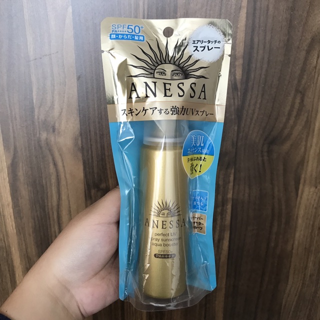 Xịt Chống Nắng Toàn Diện Anessa Perfect UV Spray Sunscreen Aqua Booster SPF50+ PA++++ 60g