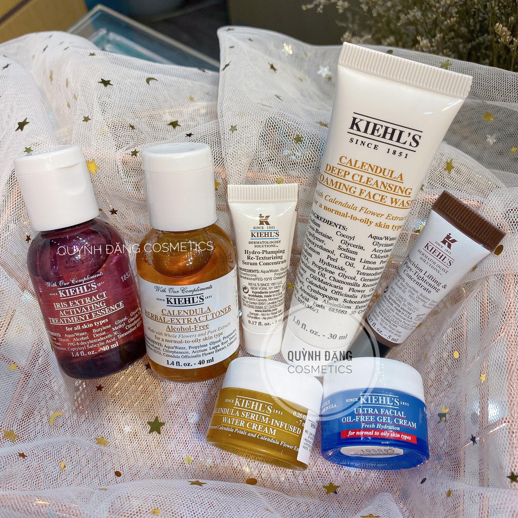 Set dưỡng Kiehls 7 món mini dành cho da dầu, da hỗn hợp [HÀNG CHÍNH HÃNG]