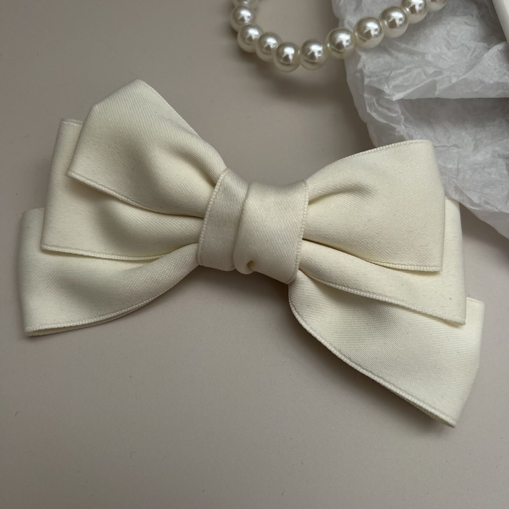 Kẹp Tóc Nơ Vải Satin Cao Cấp Thời Trang Dành Cho Mùa Xuân