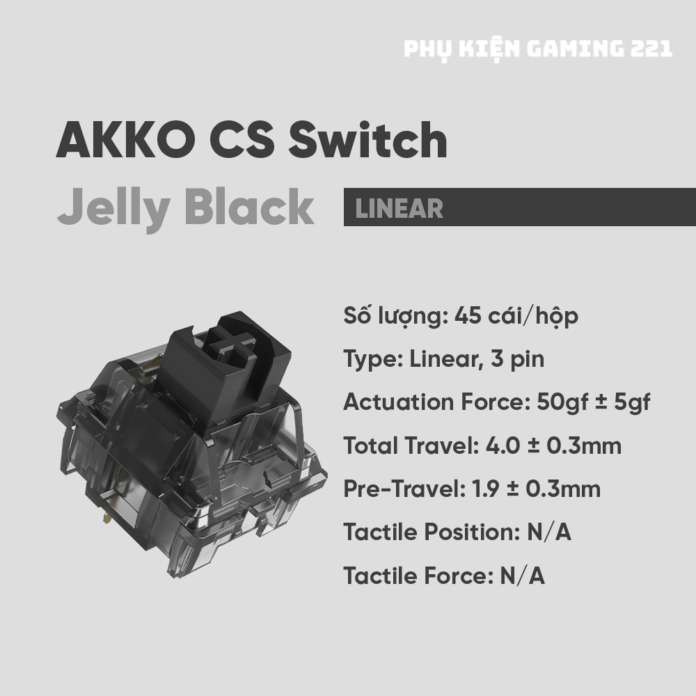 [Switch Lẻ] Tổng Hợp Switch Linear - AKKO CS TTC Switch (Wine Red/Rose Red/Demon/Princess/Silver/Sakura/) - Chính Hãng