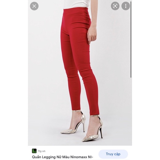 Quần legging màu đỏ Ninomaxx (Size S) - Thanh lý vnxk