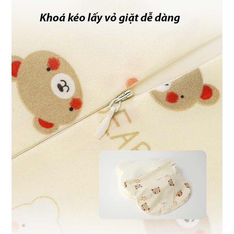 Gối Cao Su Non Cho Bé Sơ Sinh Gối Cho Bé Sơ Sinh Chống Bẹp Đầu Tiêu Chuẩn