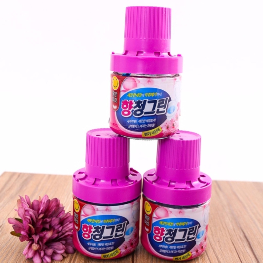 Cốc thả bồn cầu khử mùi hàn quốc, chai thả bồn cầu diệt khuẩn hương hoa