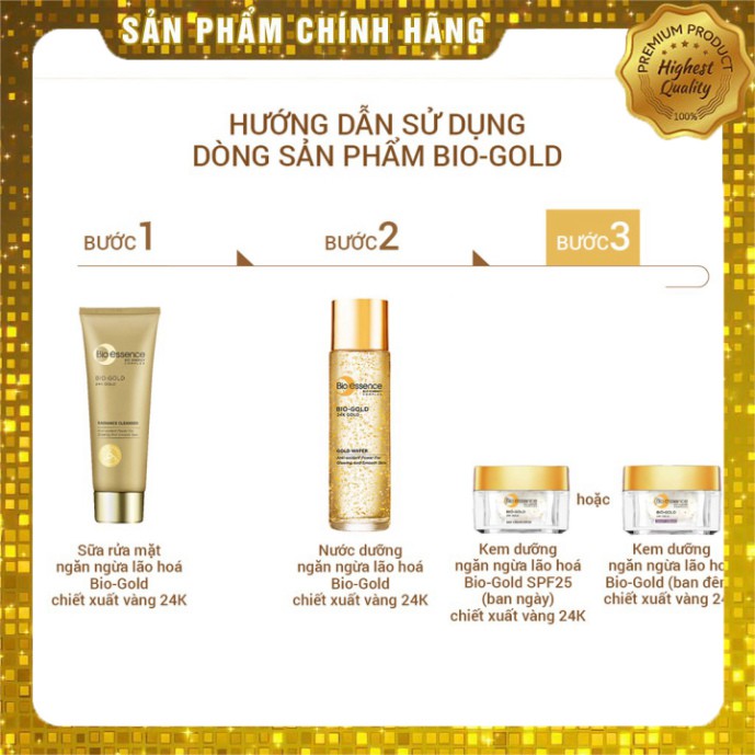 Kem Dưỡng Ban Đêm Tinh Chất Vàng Ngăn Ngừa Lão Hóa Bio Essence 24K Gold Night Cream 40ml