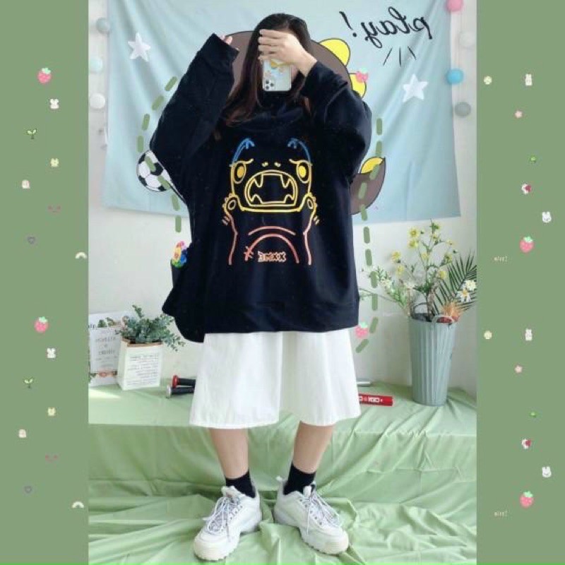 Áo khoác nỉ unisex form rộng Hoạt Hình Rắ nam nữ ulzzang Wind | BigBuy360 - bigbuy360.vn