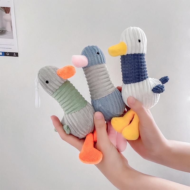Móc Khóa Hình Vịt Nhồi Bông Dễ Thương