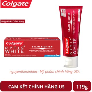 Kem đánh răng Colgate Optic white 119g Mỹ Cam Kết Chính Hãng