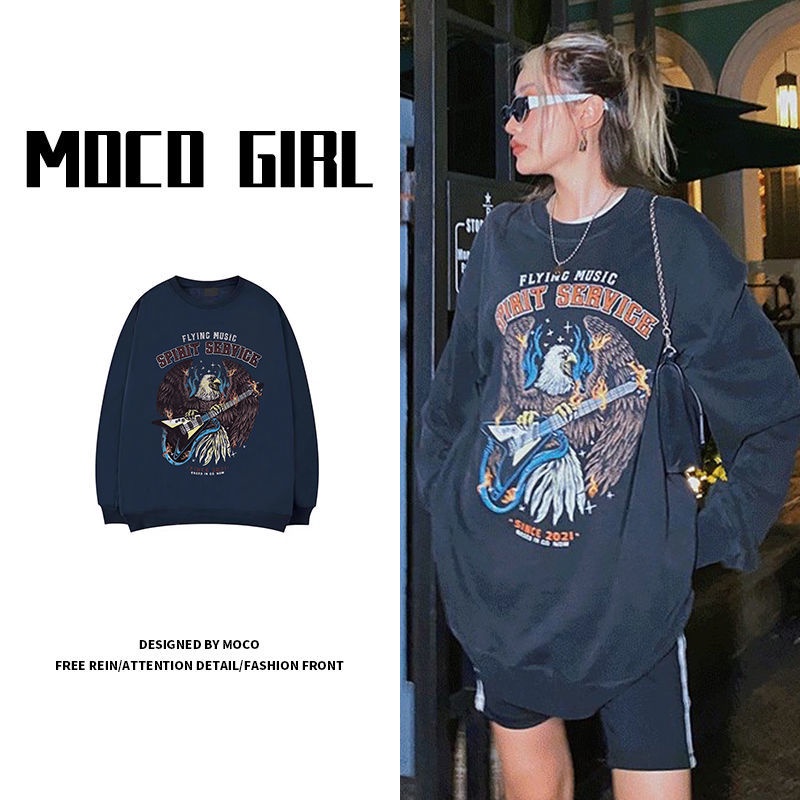 Áo hoodie tay dài dáng rộng phong cách retro Hàn Quốc dễ phối đồ cho nữ | BigBuy360 - bigbuy360.vn