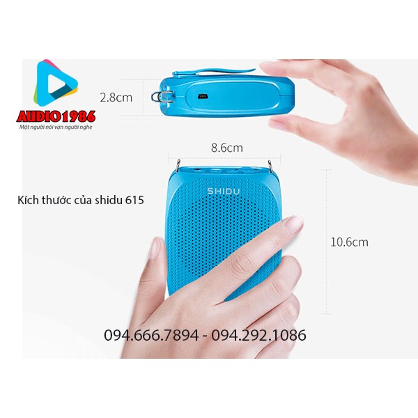 Máy trợ giảng không dây Shidu s615 Mic không dây quàng đầu và mic đeo người thương hiệu Shidu Đài loan