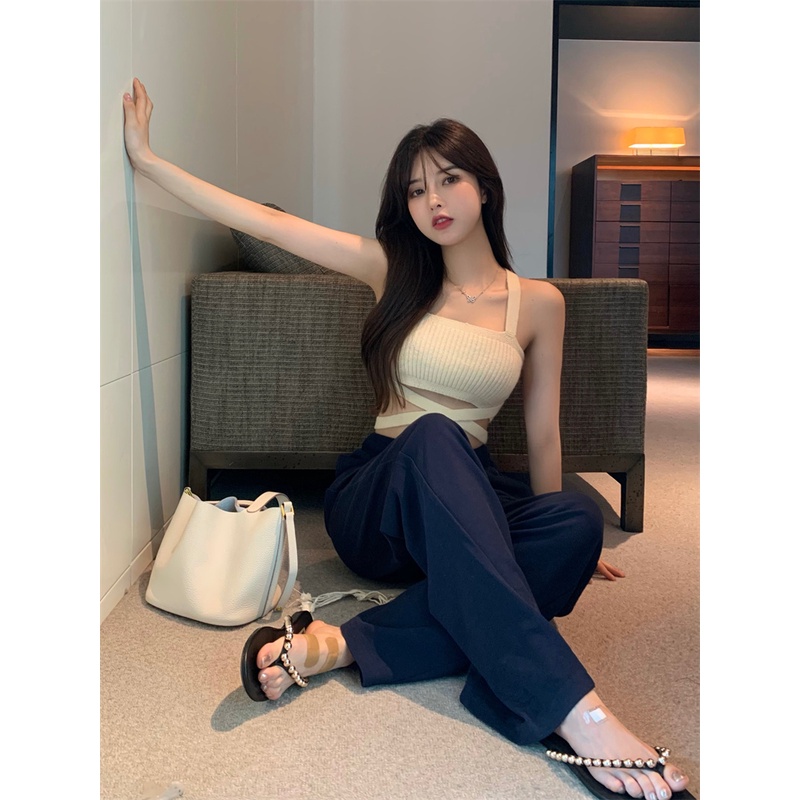 Quần dài ống rộng phong cách Hàn Quốc thời trang dành cho nữ