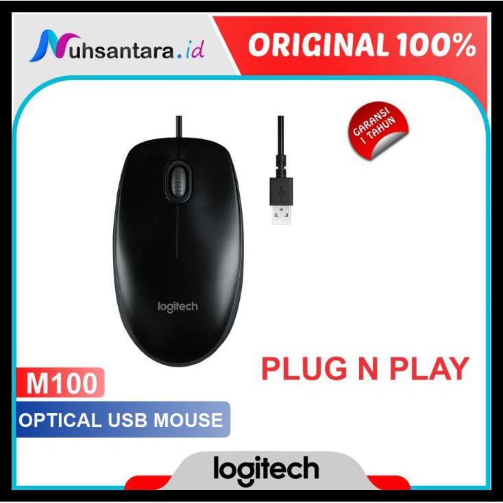 Chuột Máy Tính Có Dây Logitech M100 M100R Akl491