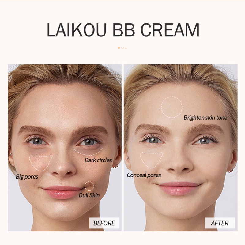 Kem BB Laikou Che Khuyết Điểm Chống Thấm Nước Và Mồ Hôi Lâu Trôi Với 3 Màu Lựa Chọn