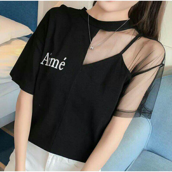 (Tặng son cao cấp) khi mua áo voan kiểu phong cách Hàn Quốc vô cùng sexy hàng xịn