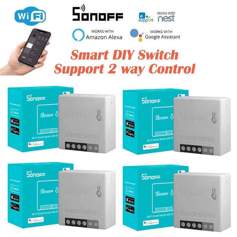 Công Tắc Điều Khiển Từ Xa 2 Chiều SONOFF MINI R2 Wifi Tự Động Tương Thích Với Alexa Google