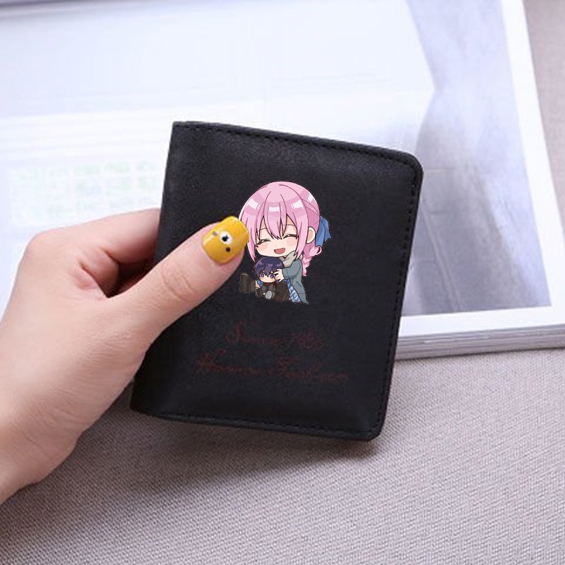 Ví ngắn đen cầm tay IN HÌNH Shikimori-san Bạn gái tôi không chỉ dễ thương đựng vật dụng nhỏ anime chibi
