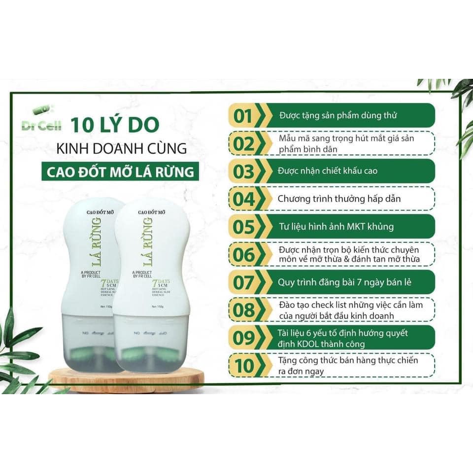 Thanh lăn tan mỡ cao lá rừng Dr Cell tan hết mỡ thừa vùng bắp đùi, tay, chân 150g SAN27