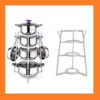 Giá treo xoong nồi Tashuan 4 tầng - kệ nhựa nhà bếp 4 tầng đa năng