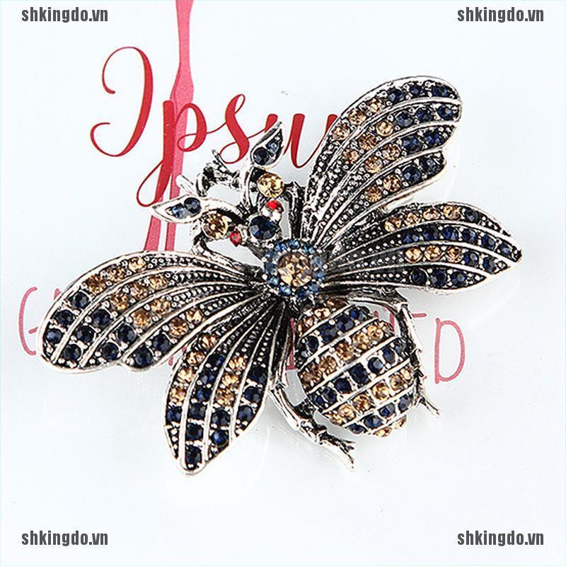 SKINDO Little Bee Insect Brooch Pin Rhinestone Crystal Brooch Pins Jewelry Gift Chic