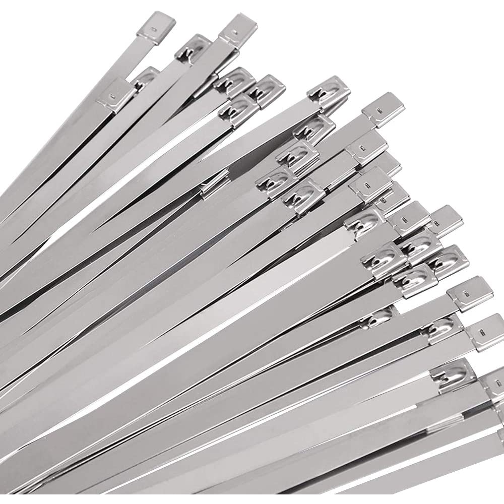 Set 20 Dây Khóa zip Bằng Thép Không Gỉ 304 11.8 Chuyên Dụng Cho Ống Xả Khí