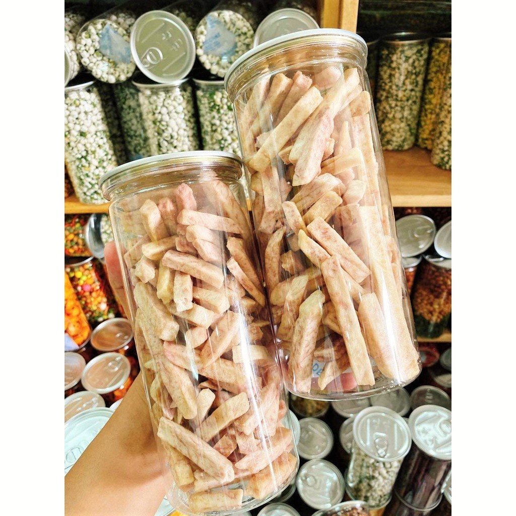 Khoai môn cọng sấy giòn siêu ngon hũ 300gr