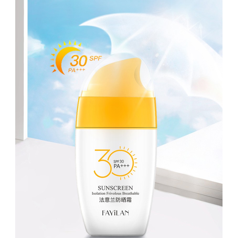 Kem Chống Nắng FAYILAN không nhờn, không bết dính, Chống Nước Spf 30++ (30g) thay thế lớp lót trang điểm