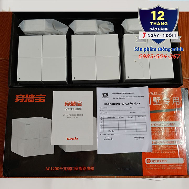 Bộ 3 Cục Wifi Mesh không dây Tenda Nova MW6 - Ghép nối nhiều thiết bị cùng 1 tên wifi | BigBuy360 - bigbuy360.vn