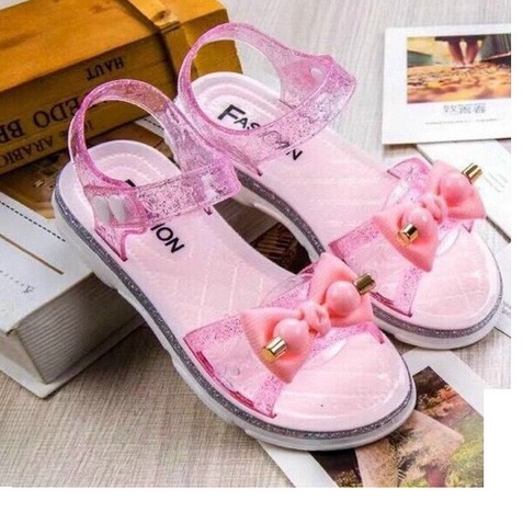 DÉP SANDAL NƠ QUAI NHỰA SIÊU MỀM BÉ GÁI