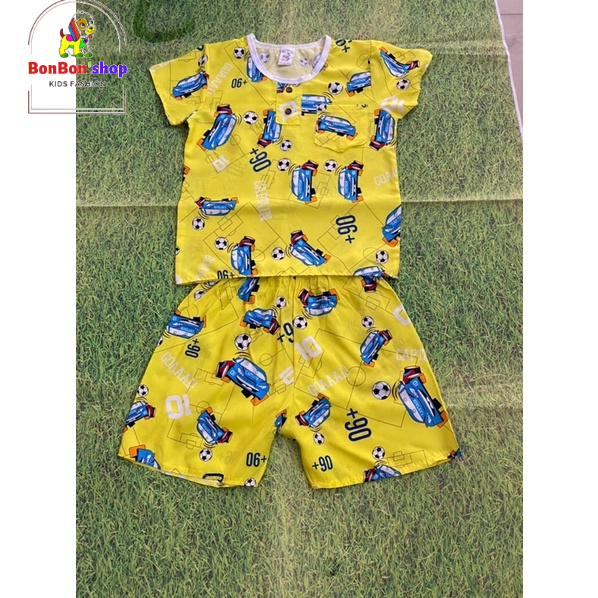 Bộ quần áo bé trai CỘC TAY vải tole, lanh 2 da loại 1 mềm, mịn, thoáng mát, ít co rút, hàng Việt Nam chất lượng