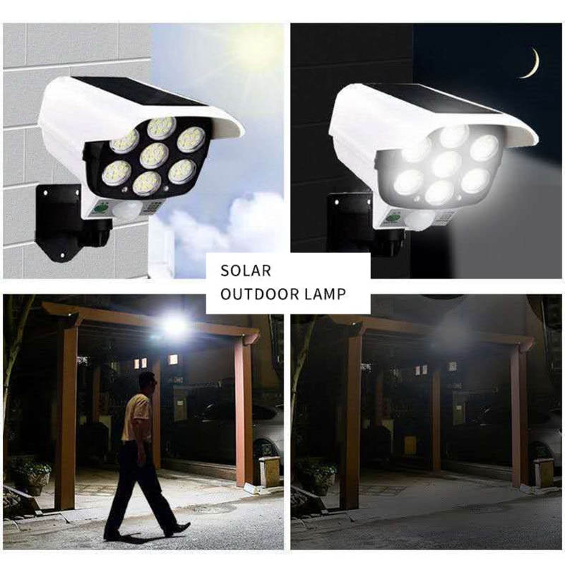 Đèn Led Gắn Tường Chống Nước IPX5 77x 2 Trong 1 Chạy Năng Lượng Mặt Trời