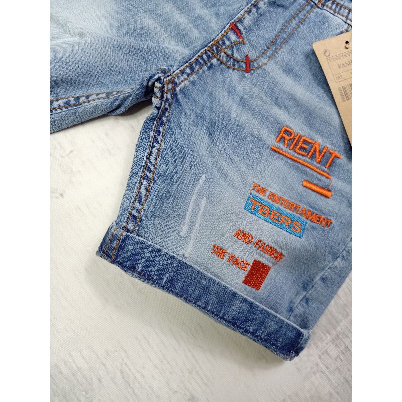 Quần đùi jean  Flash sale  quần lửng jean bé trai 7-20kg chất jeans mềm