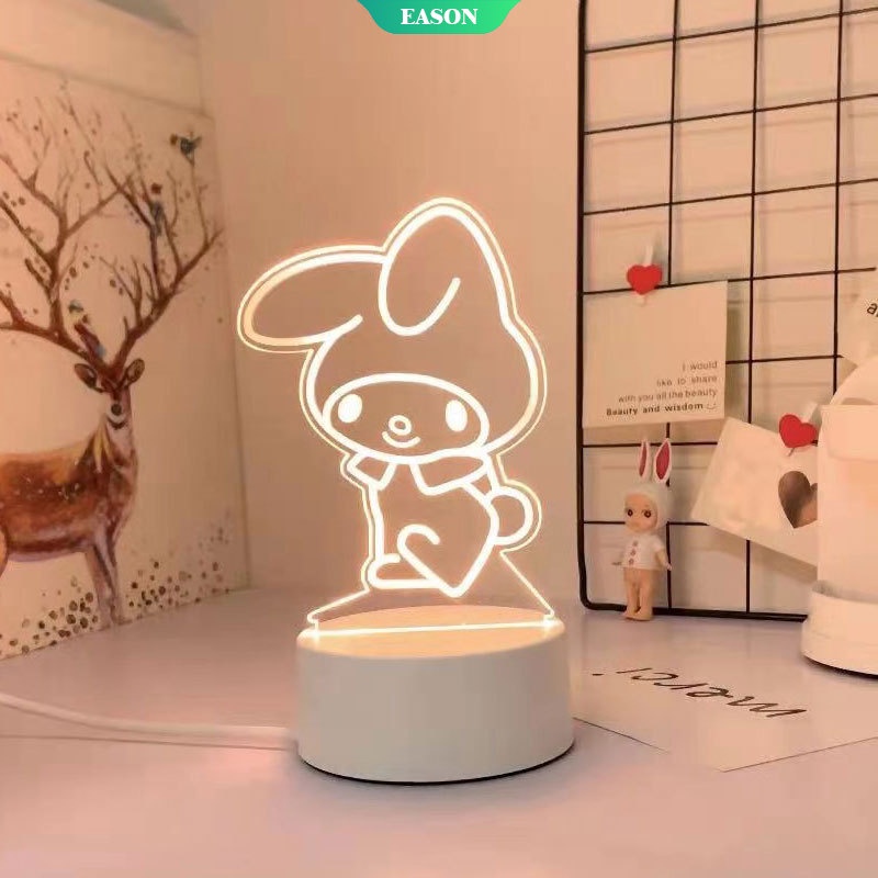 Đèn Ngủ Silicon Hình Mèo Hello Kitty Dễ Thương Dùng Làm Quà Tặng Cho Bé Gái/Bé Gái (Ánh Sáng Ba Màu)