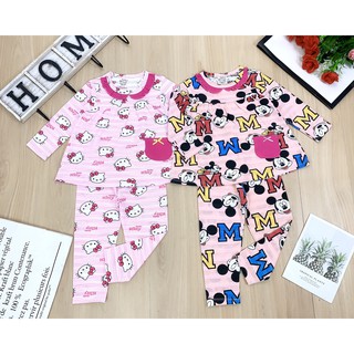 Đồ bộ bé gái 💕 Bộ  tay dài cotton thông hơi babydoll bé gái.Hàng VNXK