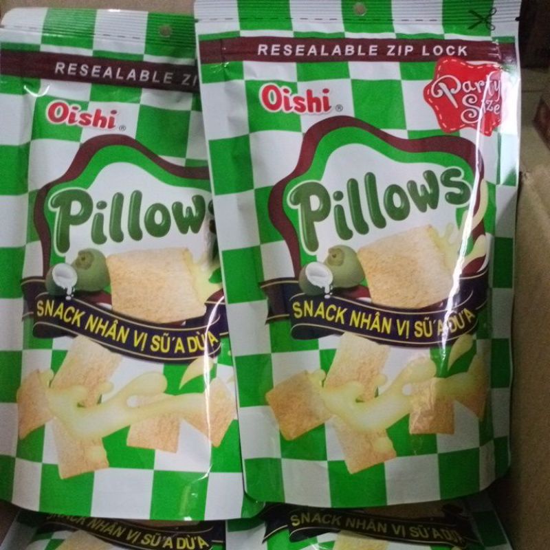 Bánh Snack Nhân Sữa Dừa Oishi Pillows