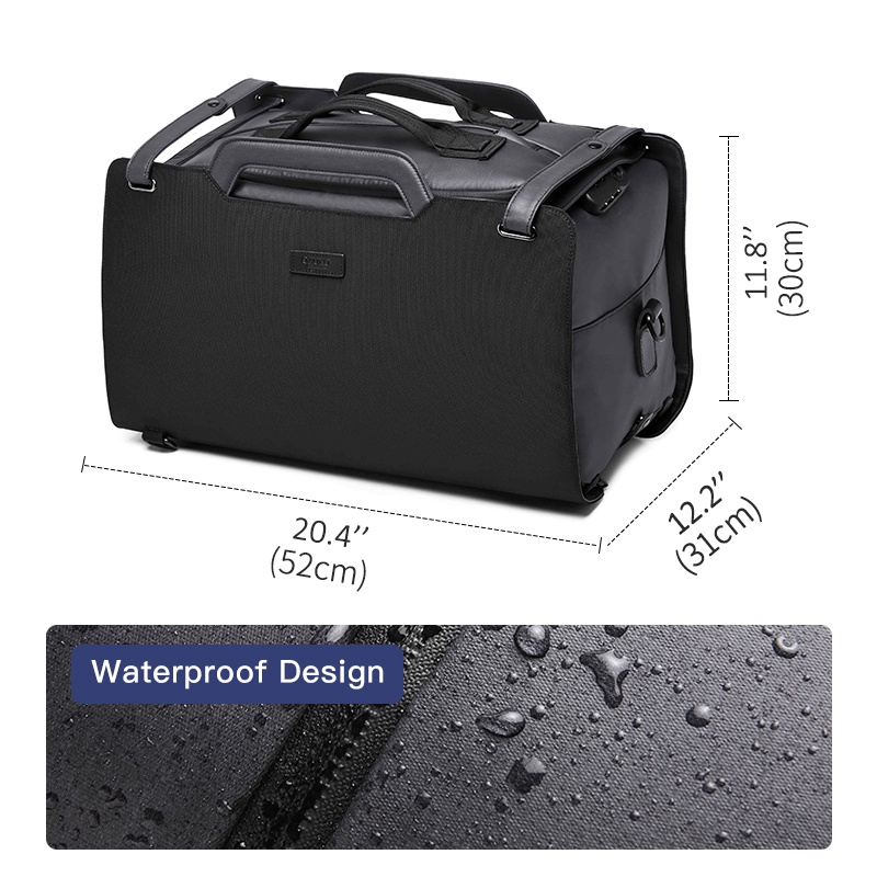 Túi xách du lịch OZUKO sức chứa lớn chống thấm nước chống trộm