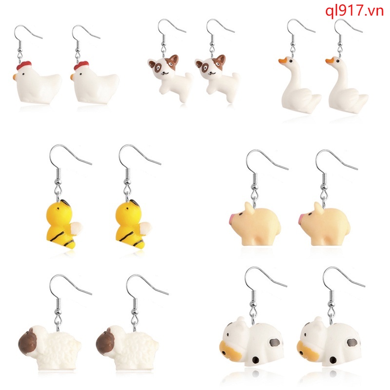 Bông Tai Thủ Công Dáng Dài Dễ Thương Cho Nữ