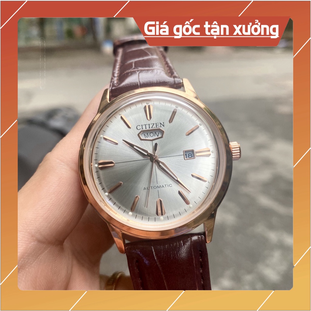 Đồng Hồ Nam citizen 2 Lịch C022 Mặt Trắng Trơn Kim trôi Máy Pin Chống nước, chống xước