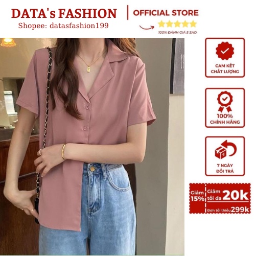 ÁO SƠ MI CỘC TAY CỔ VEST