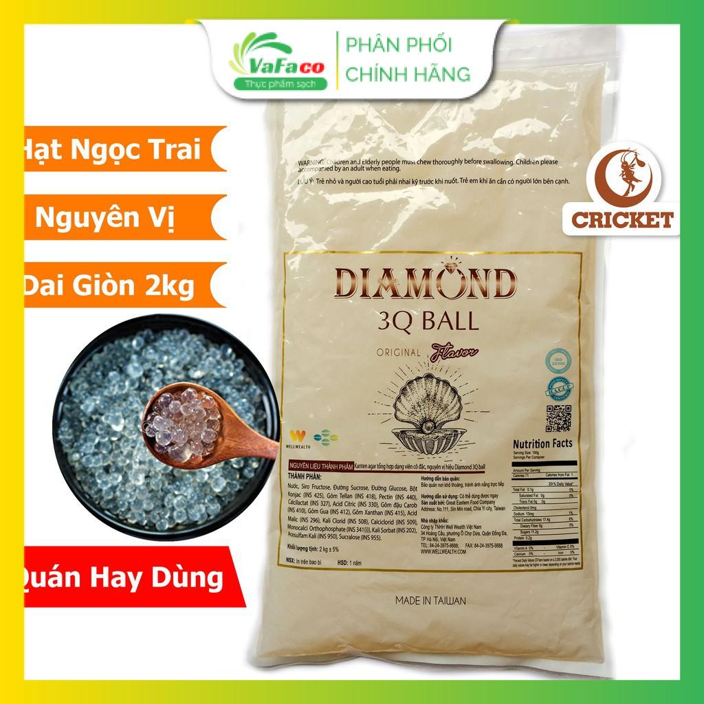 Trân Châu 3Q Diamond Hạt Ngọc Trai Nguyên Vị - Túi 2kg Dai Giòn Ăn Liền