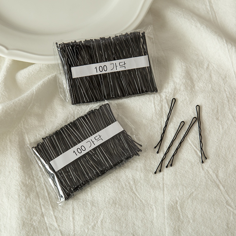 Set 100 kẹp tăm màu đen dùng để tạo kiểu tóc