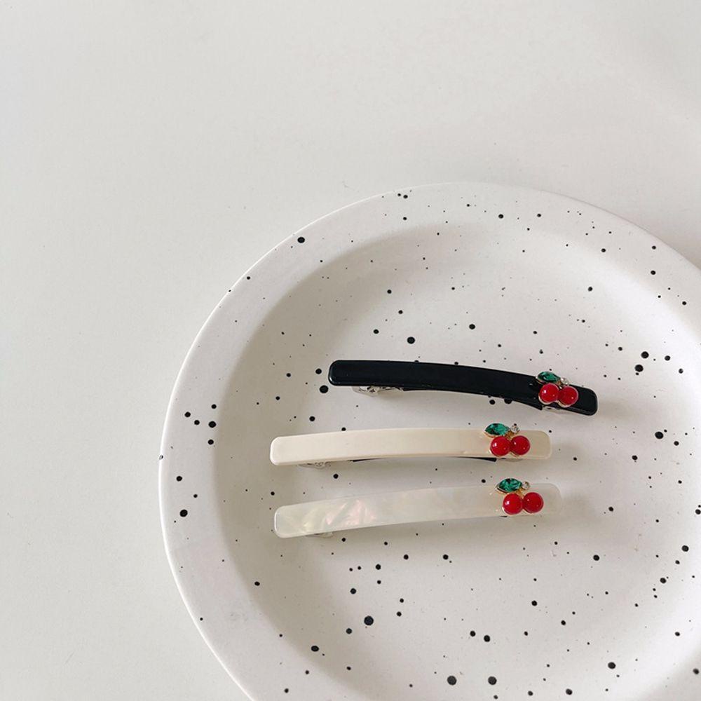 MXGOODS Kẹp Tóc Hình Trái Cherry Đơn Giản Phong Cách Vintage Cho Nữ