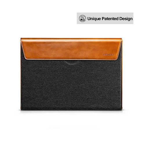 TÚI CHỐNG SỐC TOMTOC (USA) PREMIUM LEATHER FOR MACBOOK PRO 16″ NEW GRAY