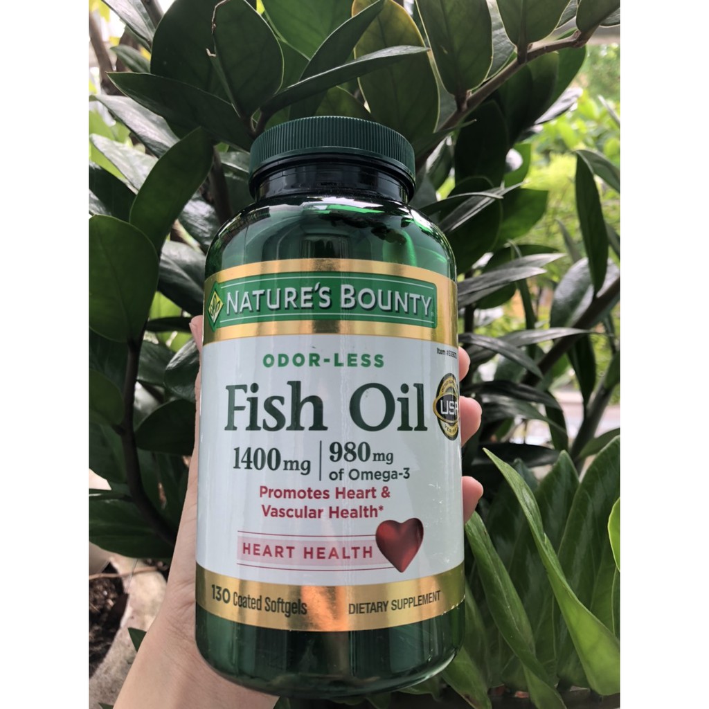 Dầu cá Fish oil Nature’s Bounty 1400mcg 130 viên của Mỹ
