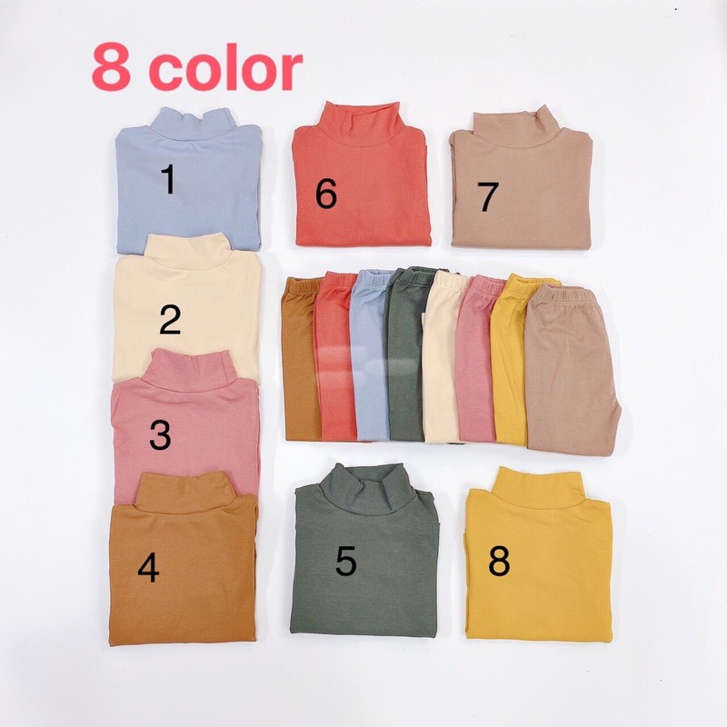 bộ cotton cổ 3 phân