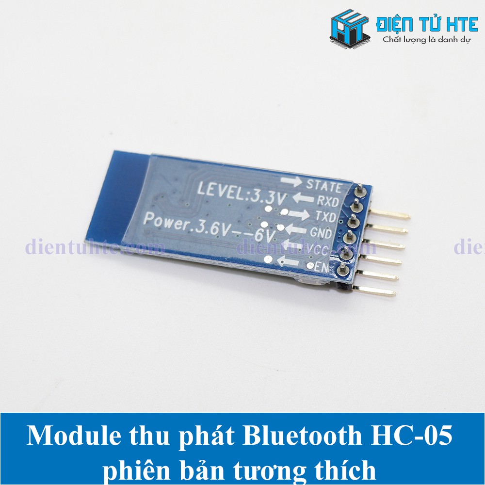 Module thu phát - truyền dữ liệu Bluetooth HC-05 - phiên bản tương thích [HTE Quy Nhơn CN2]