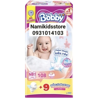 Miếng lót sơ sinh Bobby NB1 (108 tặng 9 miếng)
