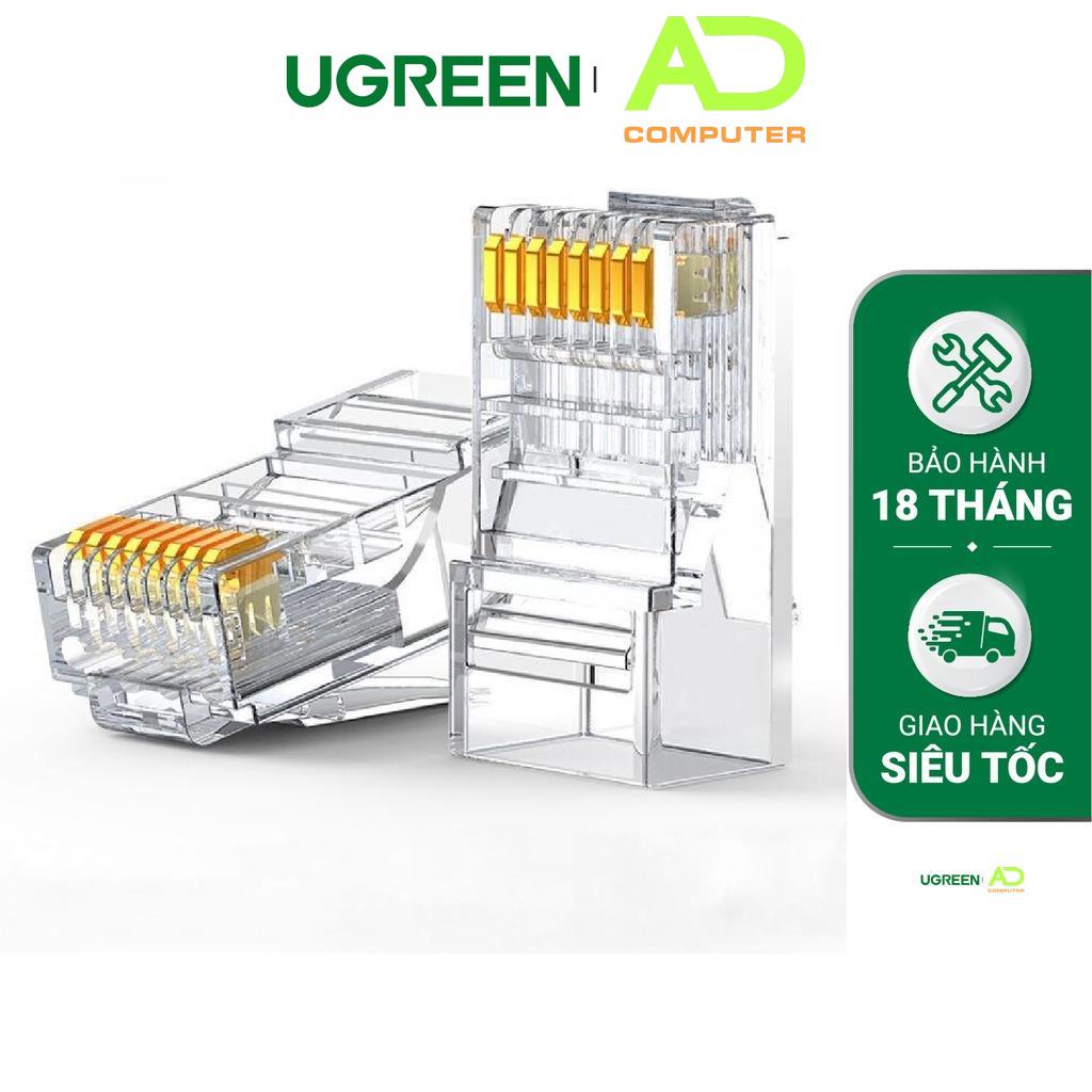 Đầu bấm hạt mạng Cat 6 trong suốt UGREEN NW120