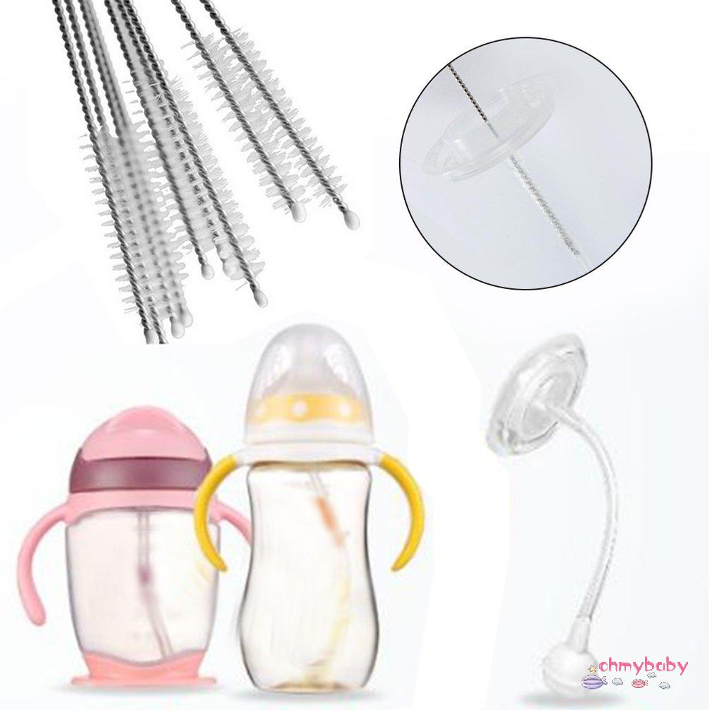 【OMB】 Baby Guide Brush Stainless Steel Bottle Straw Brush Cleaning Safety Brush