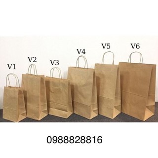 Si 50 túi giấy KRaft Nhật có quai đủ size